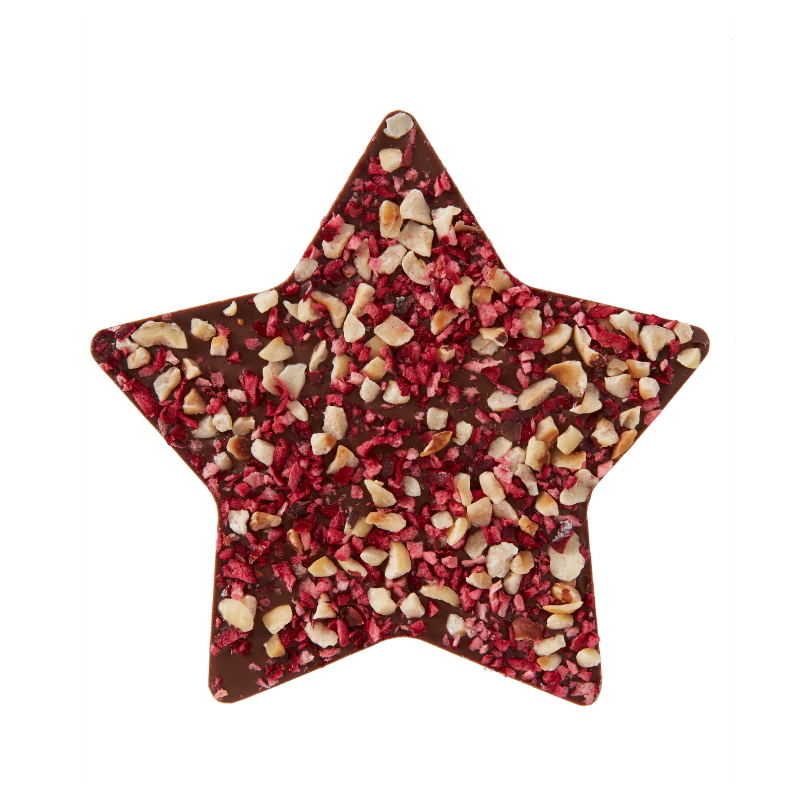 Etoile Mendiant éclats de noisettes et cranberries Etoile Mendiant éclats de noisettes et cranberries